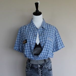 Vintage Reworked Harley-Davidson Button-up CA